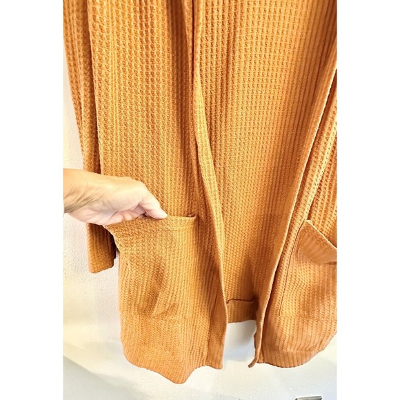 Tickled Teal Women's Long Sleeve Knit Open Front Sweater Cardigan Pockets Sz Med - Picture 3 of 12